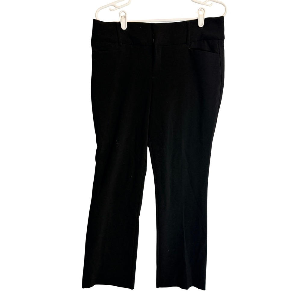 Womens Black Nine West Straight Leg Dress Pants Trousers Professional 6 petite